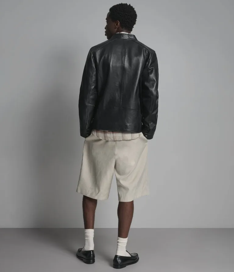 Wilsons Leather Classic Black racer jacket product view 3