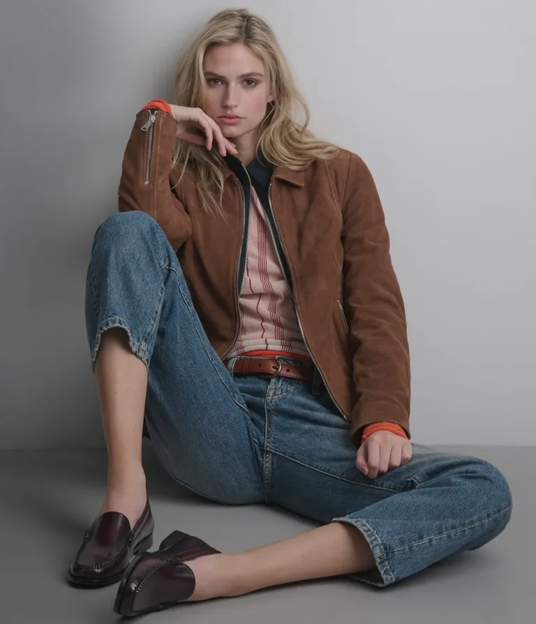 Monty Shirt Collar Zip Jacket, official Wilsons Leather product photo 8