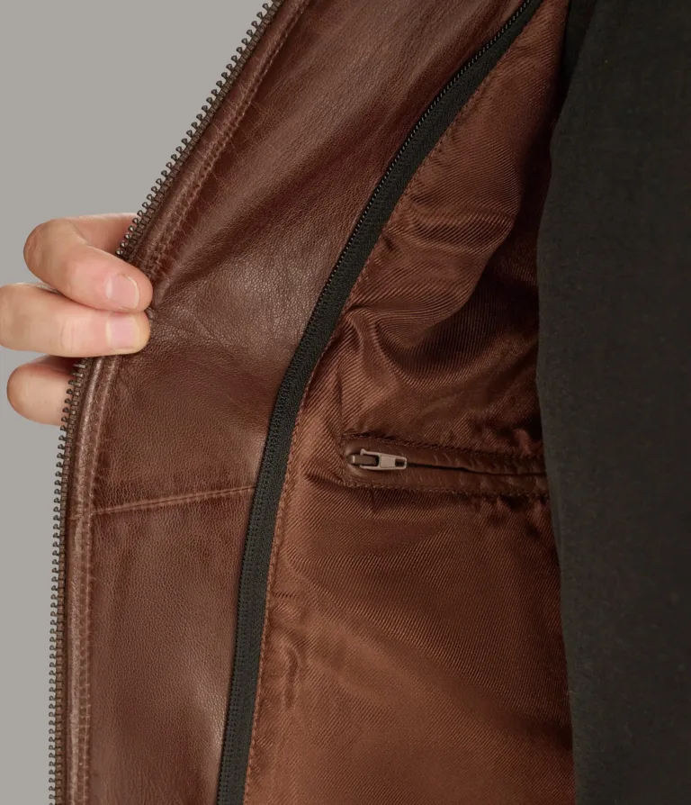 Wilsons Leather Jett Brown leather jacket alternate view 4