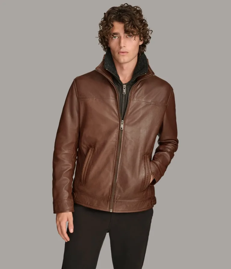Wilsons Leather Jett Brown leather jacket alternate view