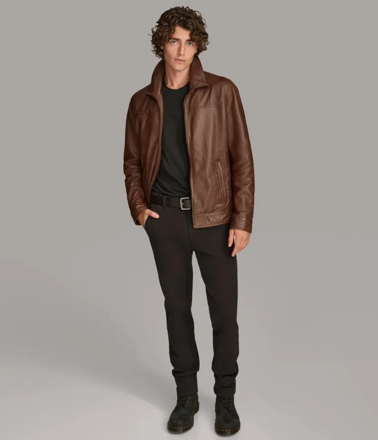 Wilsons Leather Jett Brown leather jacket alternate view 2