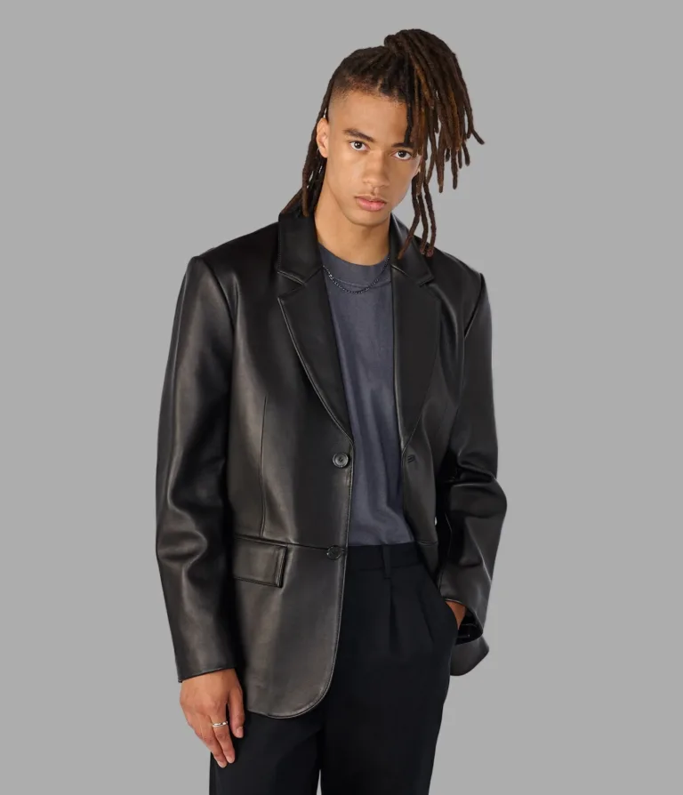 Wilsons Leather Dylan Black genuine leather blazer product view 1