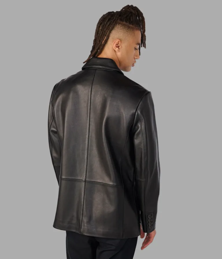 Wilsons Leather Dylan Black genuine leather blazer product view 2