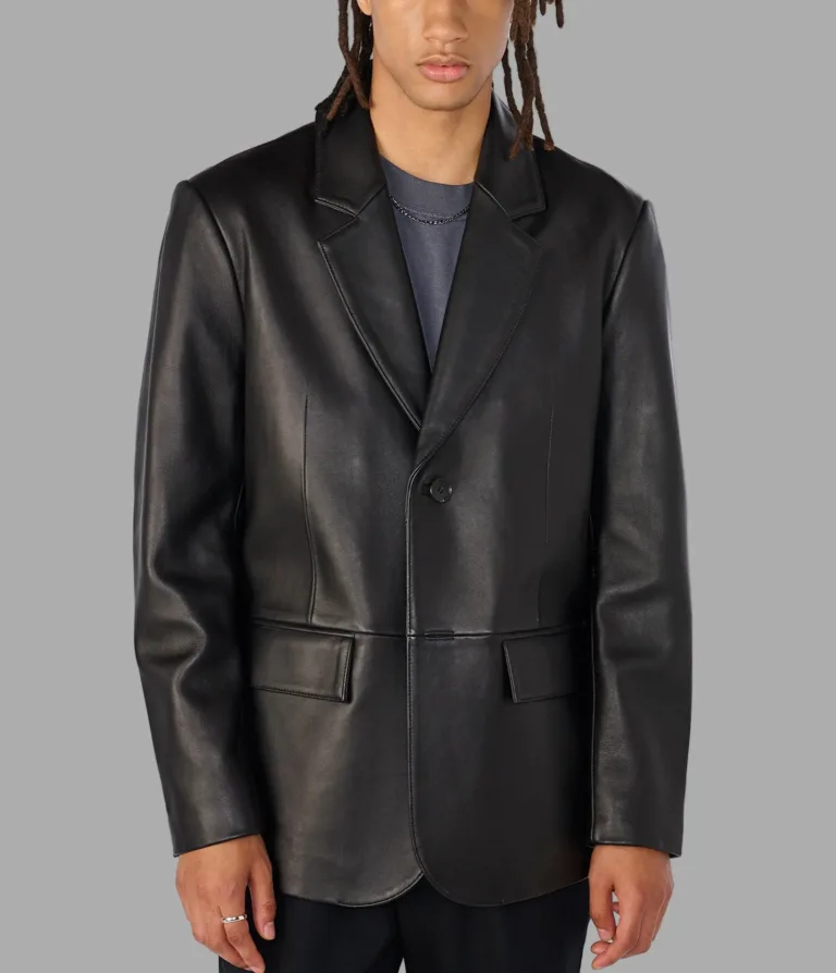 Wilsons Leather Dylan Black genuine leather blazer product view 3