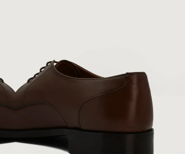 Attorney Derby Brown Leather Shoes Handcrafted Men's Footwear — Outsole Tread & Seam Craftsmanship