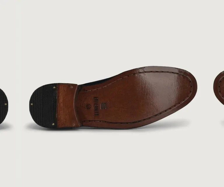 Attorney Derby Midnight Blue Leather Shoes Handcrafted Men's Footwear — Complete Pair Presentation