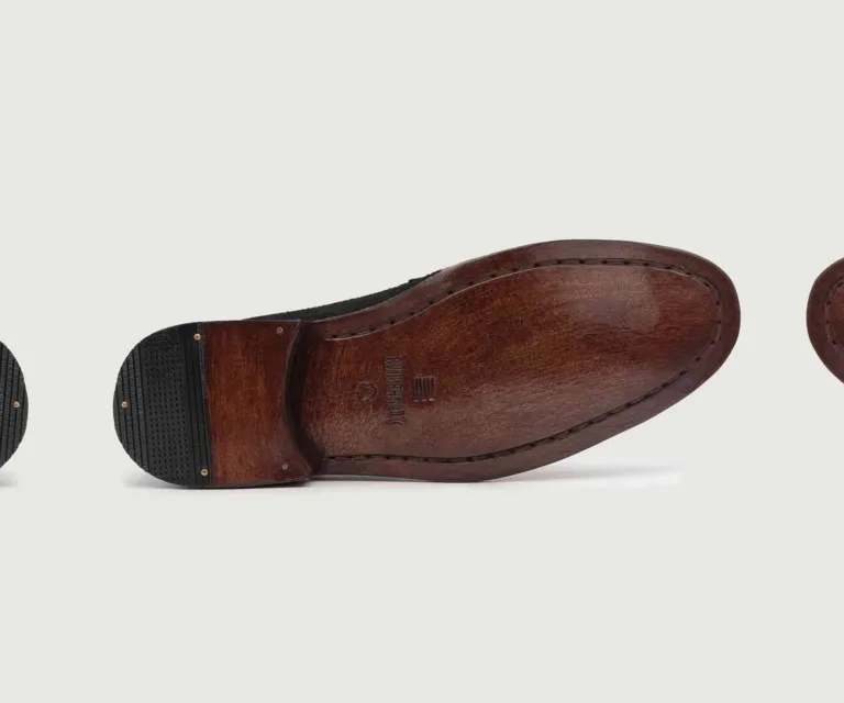 Baxton Black Suede Leather Loafers Handcrafted Men's Footwear — Complete Pair Presentation