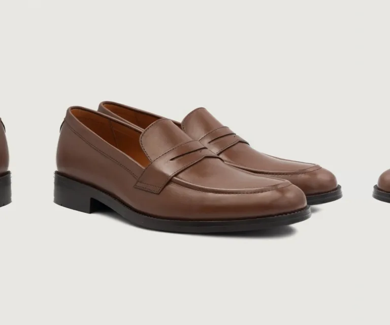 Baxton Brown Leather Loafers Handcrafted Men's Footwear — Lateral Profile Hero View