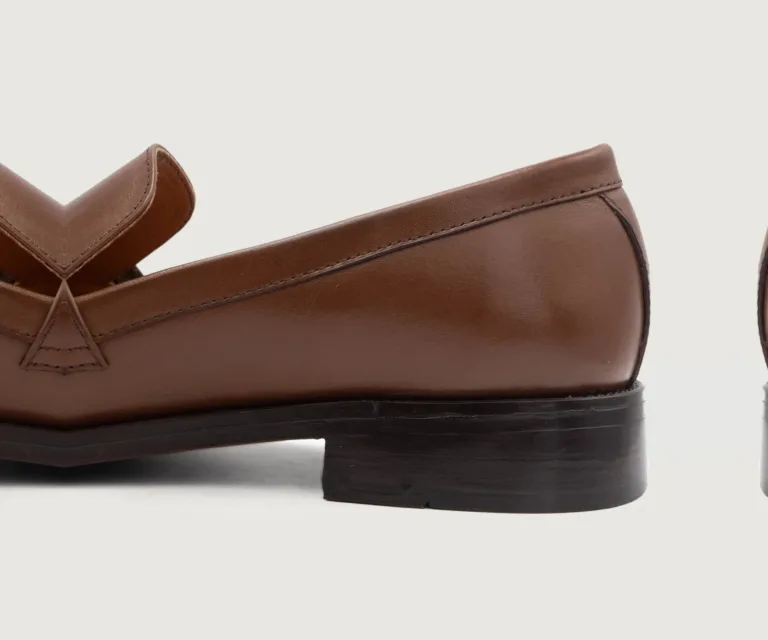 Baxton Brown Leather Loafers Handcrafted Men's Footwear — Outsole Tread & Seam Craftsmanship