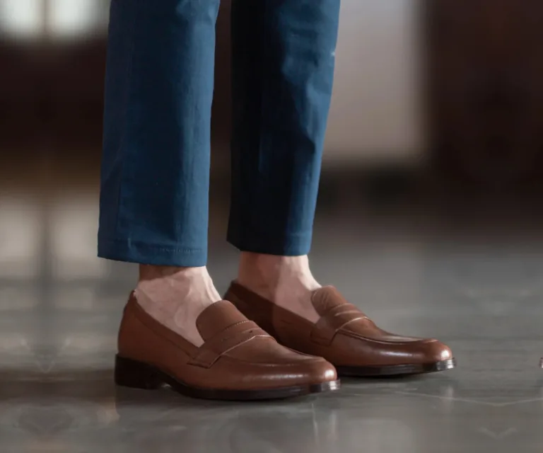 Baxton Brown Leather Loafers Handcrafted Men's Footwear — Complete Pair Presentation