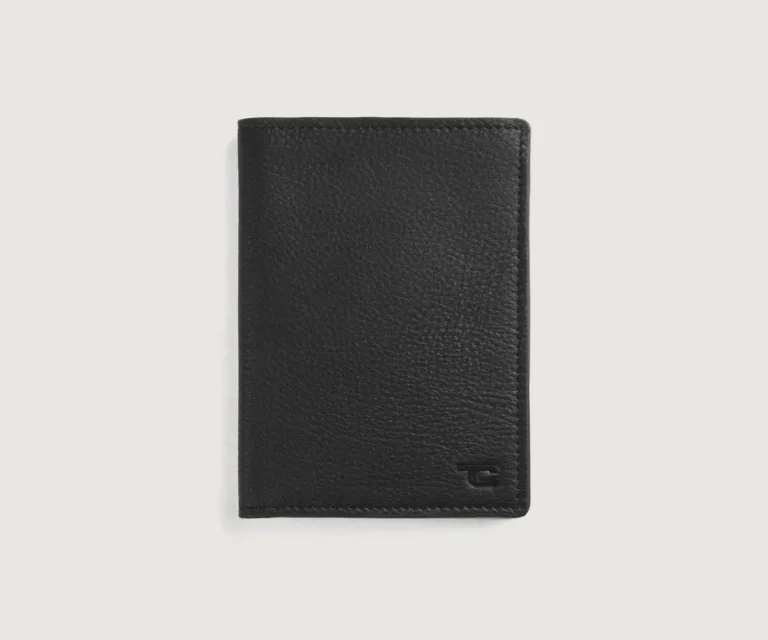 Bernardi Black Leather Travel Wallet Luxury Handcrafted Leather Accessory / Gift — Hero Product Display