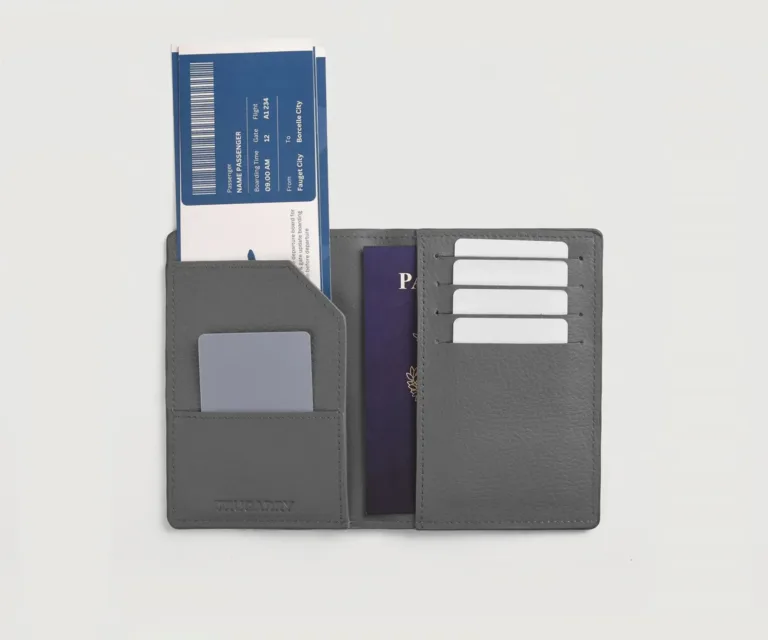 Bernardi Grey Leather Travel Wallet Luxury Handcrafted Leather Accessory / Gift — Card Capacity & Daily Organization