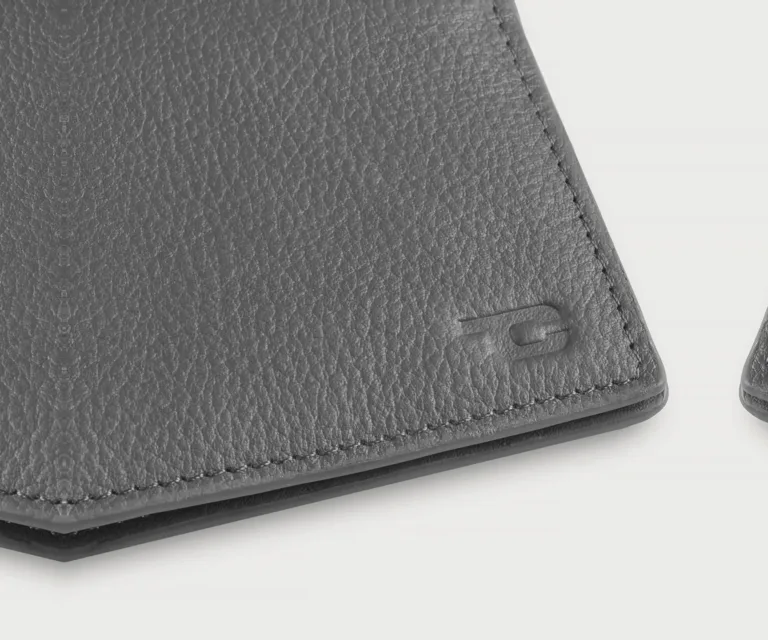 Bernardi Grey Leather Travel Wallet Luxury Handcrafted Leather Accessory / Gift — Luxury Gift Box & Signature Packaging Presentation