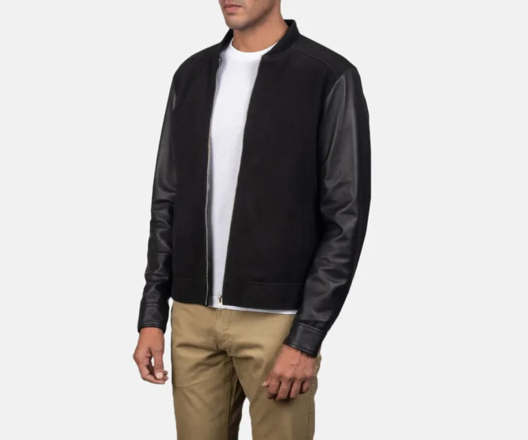 Blain Black Hybrid Bomber Jacket — view 2