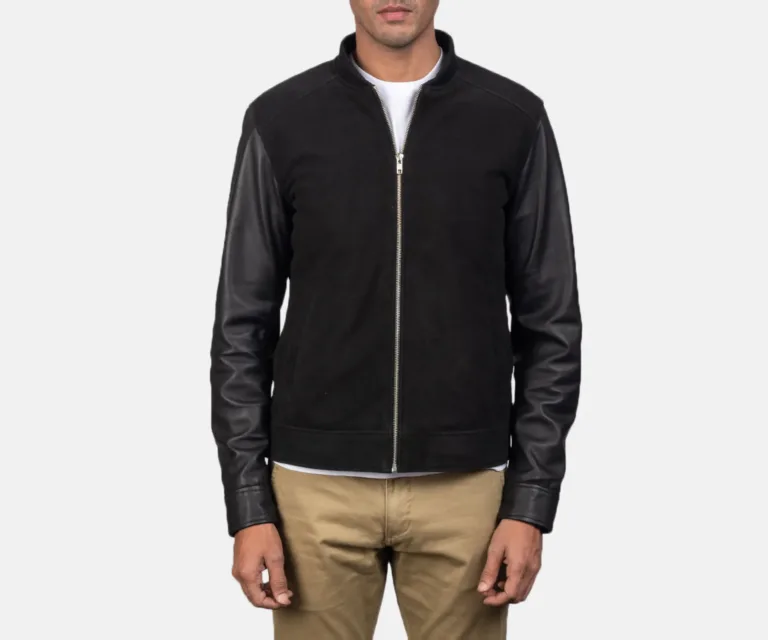 Blain Black Hybrid Bomber Jacket — view 3