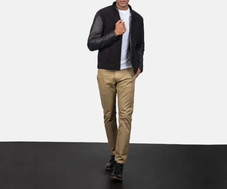 Blain Black Hybrid Bomber Jacket — view 4