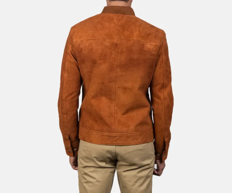 Blain Brown Suede Bomber Jacket — view 5