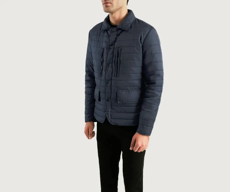 Bo Quilt Windbreaker Jacket — Quarter Angle Profile & Contoured Sleeve Detail