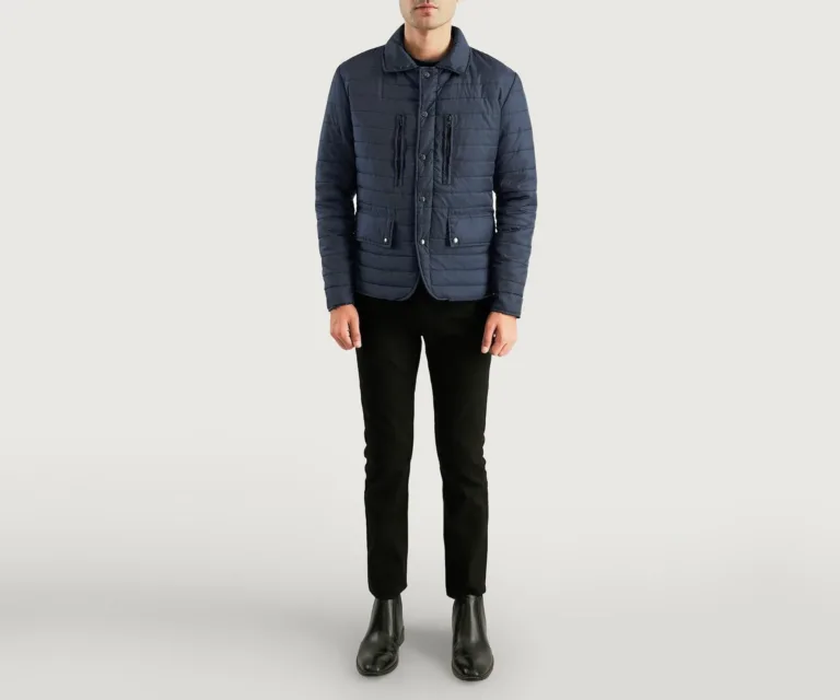 Bo Quilt Windbreaker Jacket — Full-Length Model Editorial Presentation