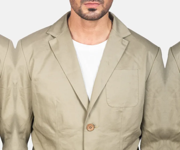 Borges Beige Blazer — Full-Length Model Editorial Presentation