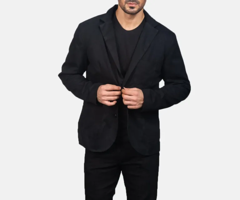 Borges Black Blazer — Front Open Hero Presentation