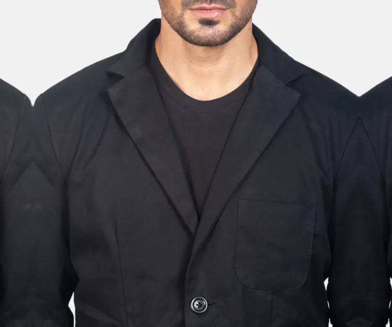 Borges Black Blazer — Full-Length Model Editorial Presentation