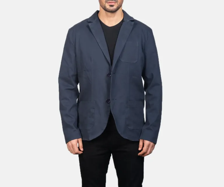 Borges Navy Blue Blazer — Front Open Hero Presentation