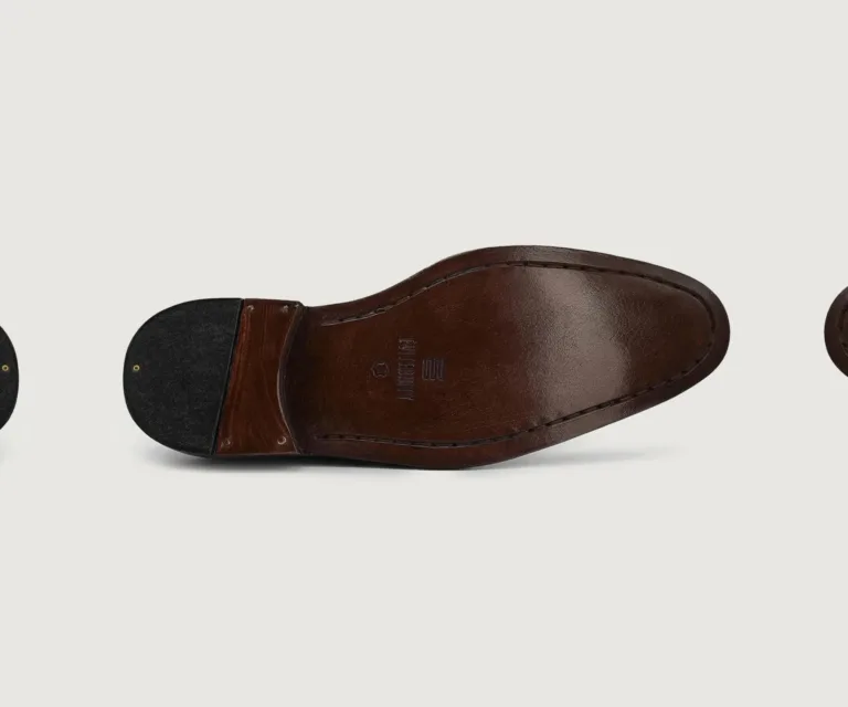 Boston Double Monk Strap Black Leather Shoes Handcrafted Men's Footwear — Outsole Tread & Seam Craftsmanship