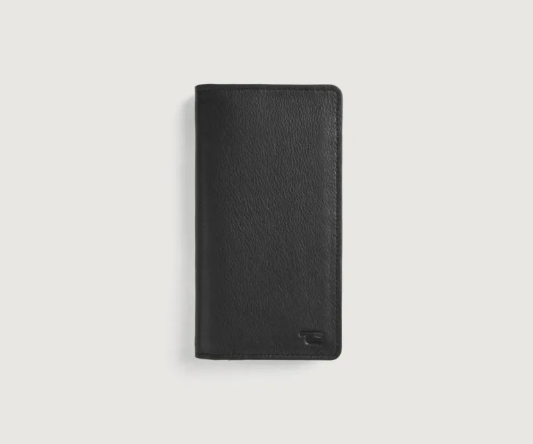 Cameron Black Leather Long Wallet Luxury Handcrafted Leather Accessory / Gift — Hero Product Display