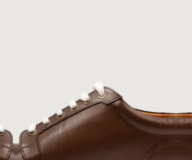 Carter Runn Brown Leather Sneakers Handcrafted Men's Footwear — Complete Pair Presentation