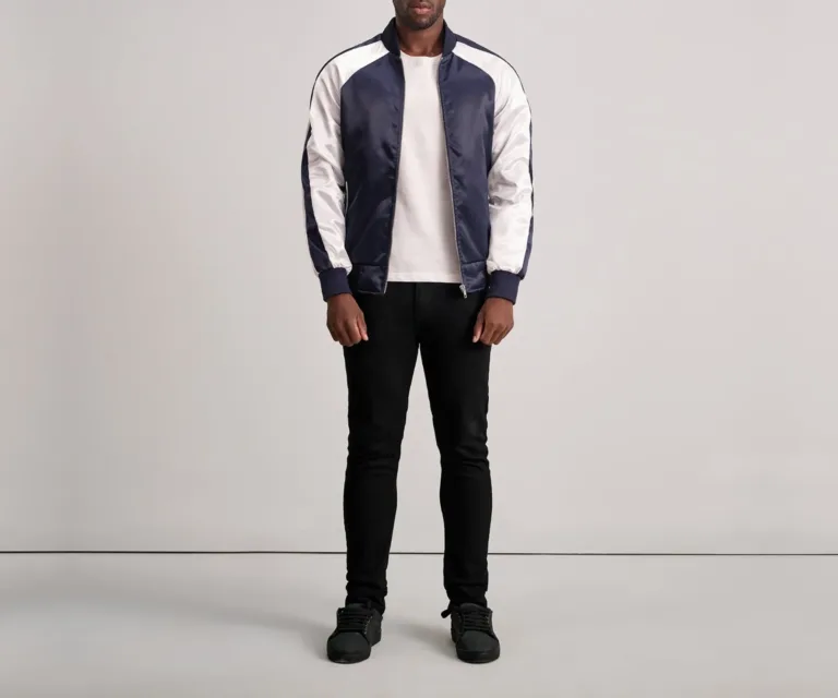 Clarke Blue Varsity Jacket — view 3