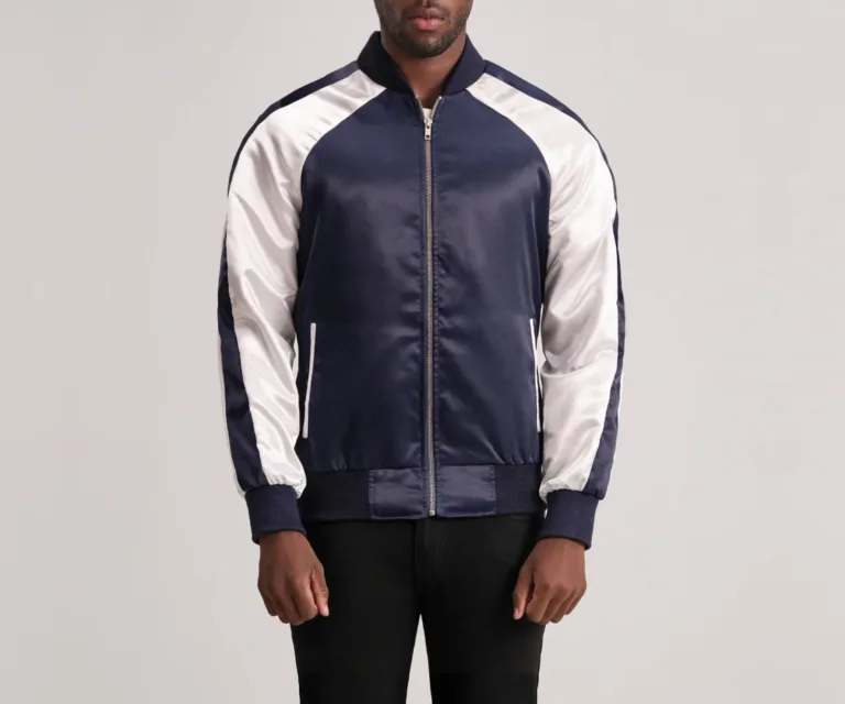 Clarke Blue Varsity Jacket — view 4