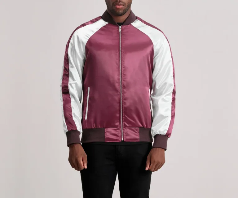 Clarke Maroon Varsity Jacket