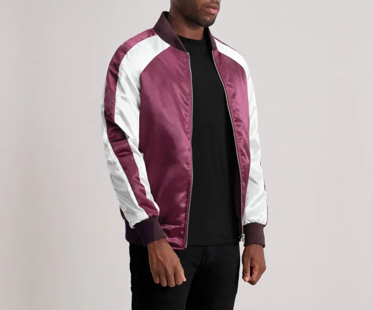 Clarke Maroon Varsity Jacket — view 2