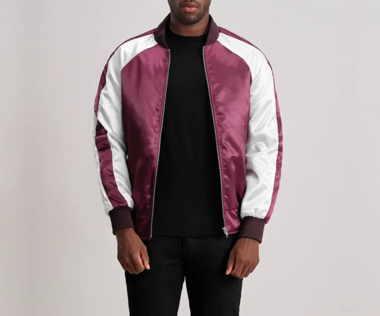 Clarke Maroon Varsity Jacket — view 3