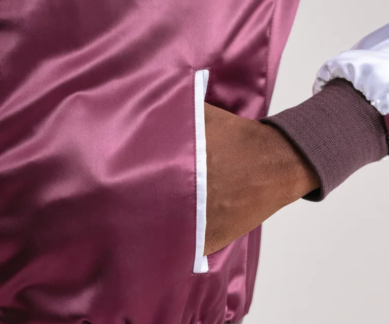 Clarke Maroon Varsity Jacket — view 6