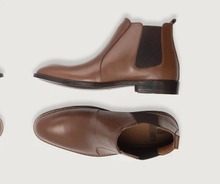 Clarkson Chelsea Brown Leather Boots Handcrafted Men's Footwear — Outsole Tread & Seam Craftsmanship