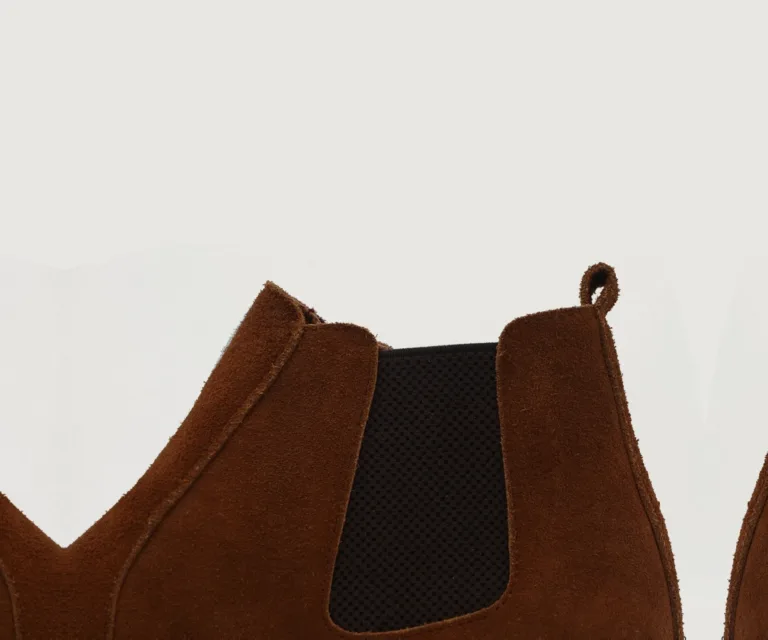 Clarkson Chelsea Brown Suede Leather Boots Handcrafted Men's Footwear — Complete Pair Presentation
