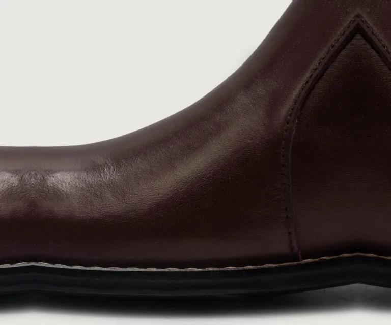Clarkson Chelsea Maroon Leather Boots Handcrafted Men's Footwear — Outsole Tread & Seam Craftsmanship