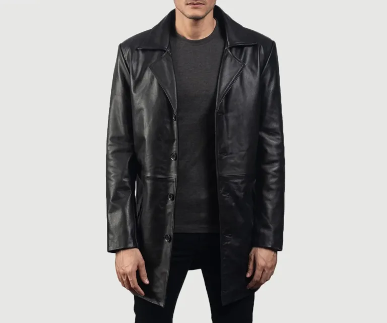 Classmith Black Leather Coat — view 3