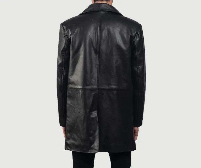 Classmith Black Leather Coat — view 4