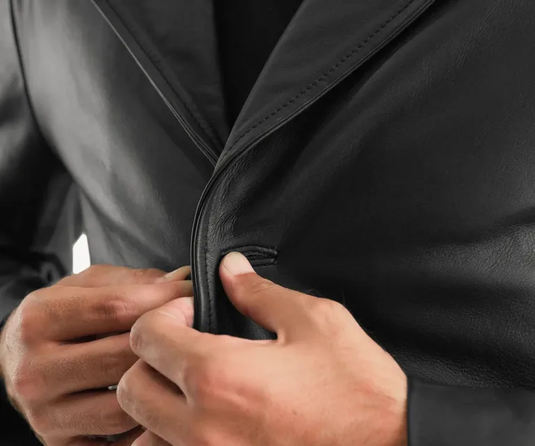 Classmith Black Leather Coat — view 5
