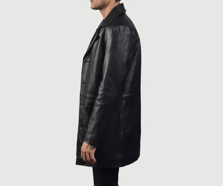 Classmith Black Leather Coat — view 6