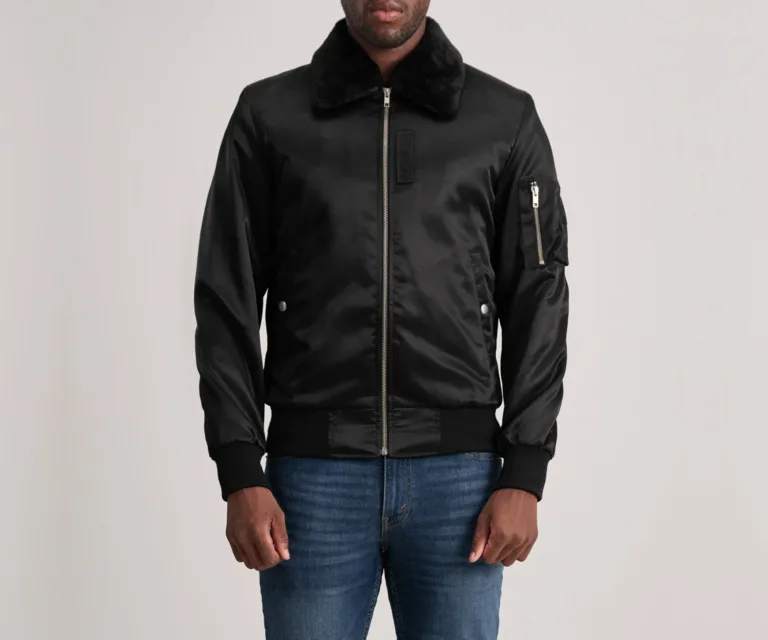 Clyde B-15 Black Bomber Jacket — view 4