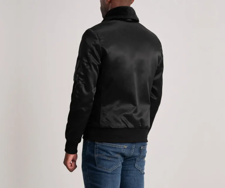 Clyde B-15 Black Bomber Jacket — view 5