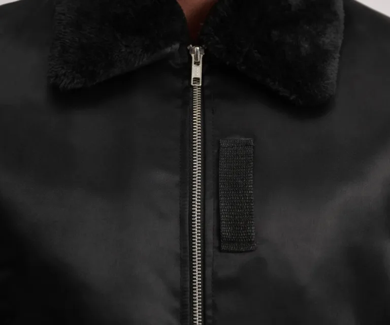Clyde B-15 Black Bomber Jacket — view 6