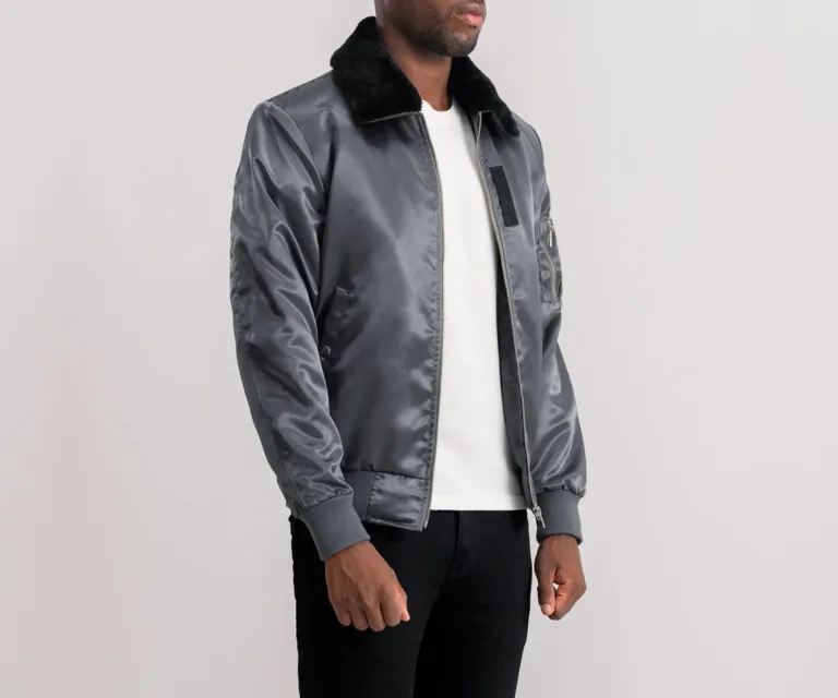 Clyde B-15 Grey Bomber Jacket — view 2