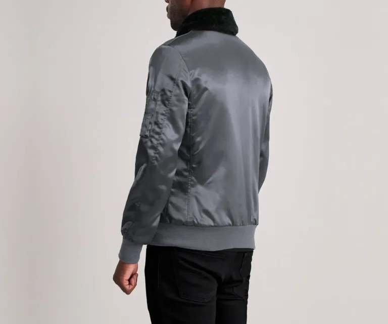 Clyde B-15 Grey Bomber Jacket — view 5
