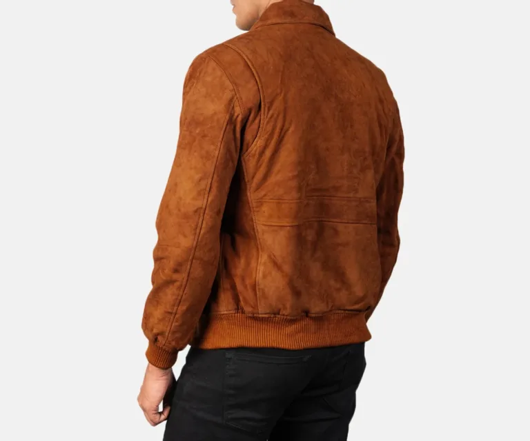 Coffmen Brown Suede A2 Bomber Jacket — view 5