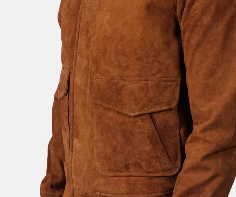 Coffmen Brown Suede A2 Bomber Jacket — view 6